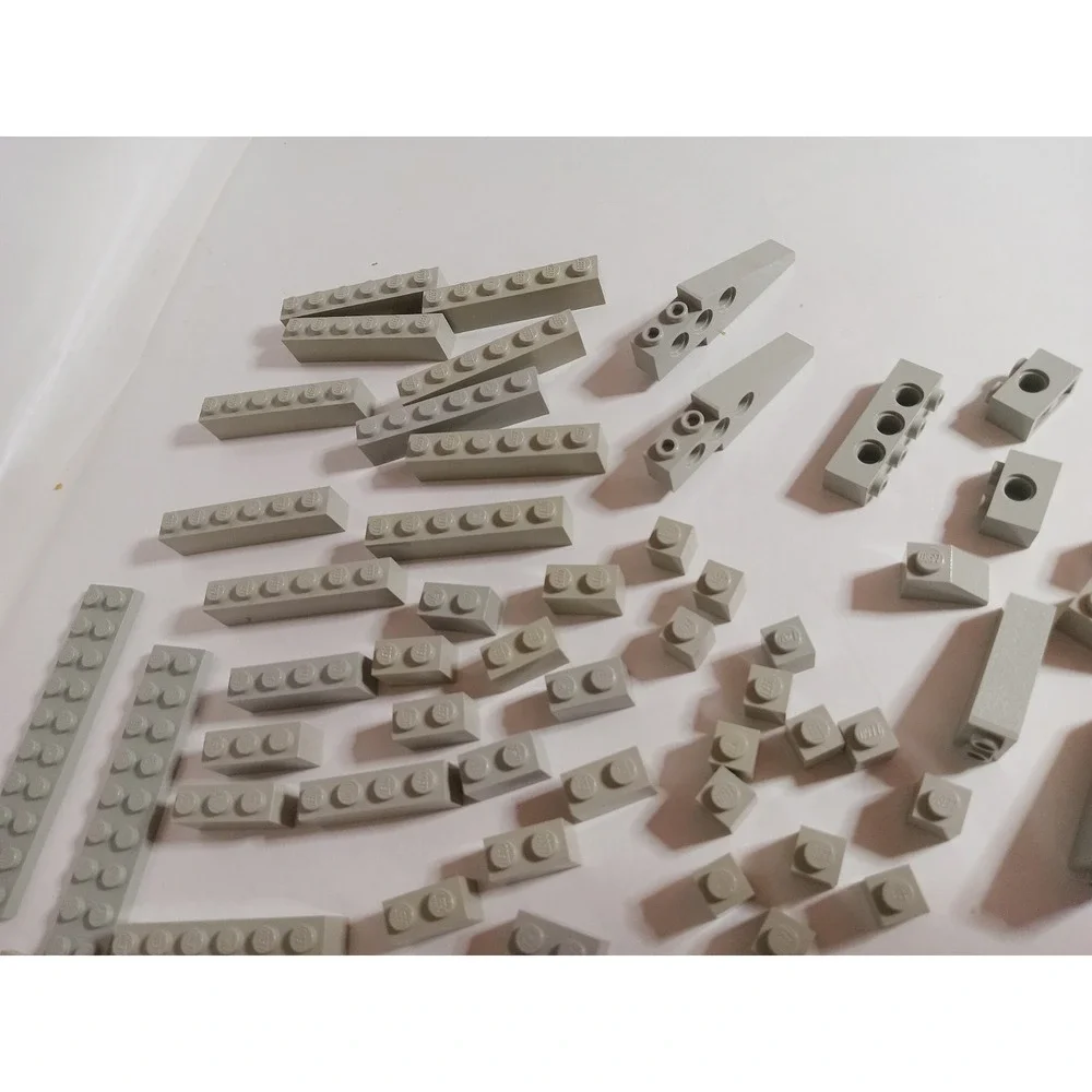 LEGO Miscellaneous lot over 100 Grey pieces all sizes some vintage